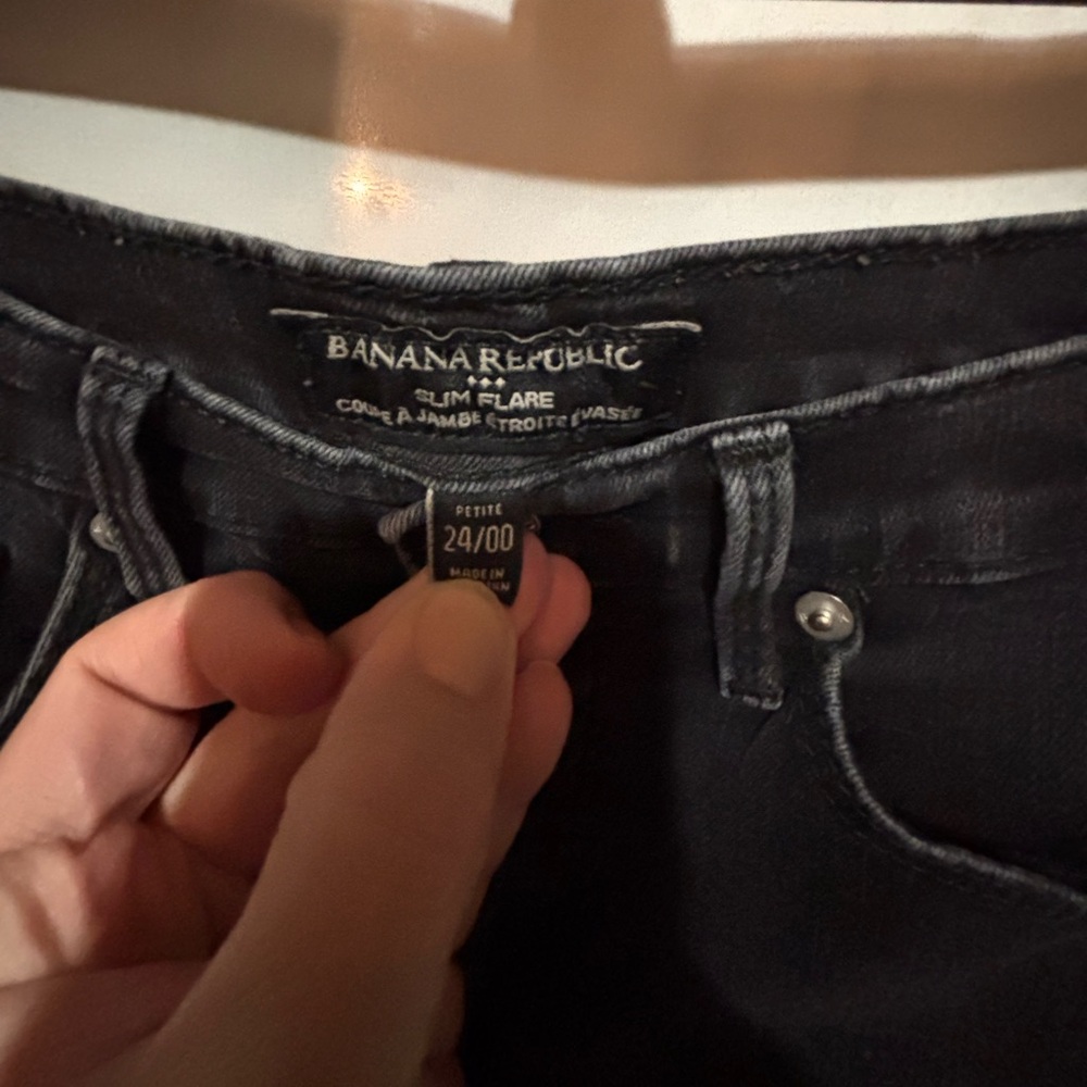 Banana Republic Women's Dark Gray Slim Flare Jeans